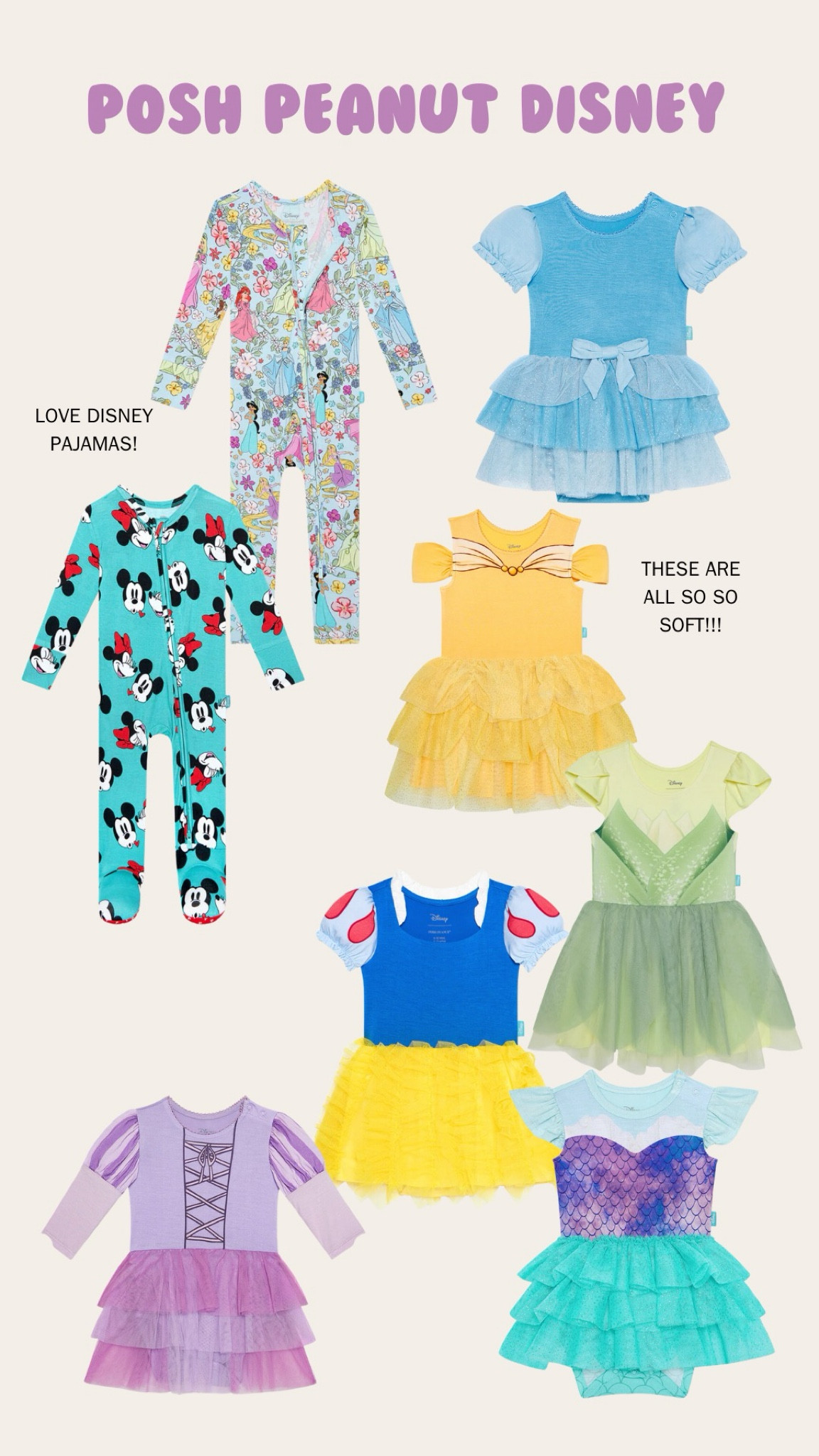 Girls Disney pJs we packed and princess dresses from posh peanut! Love how it’s and comfy alternative to princess outfits.  SARAH15 for the next 36 hrs

#LTKFamily #LTKBaby #LTKKids