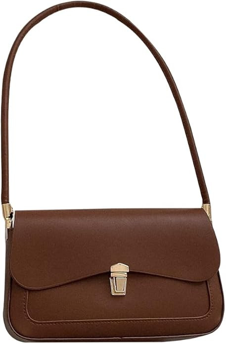 SweatyRocks Women's Retro Leather Flap Buckle Square Shoulder Bag Top Handle Small Clutch Purses | Amazon (US)