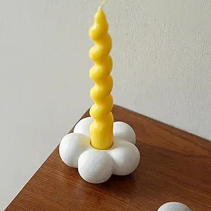MDFAYE Cute Candle Holders, Ceramic Candlestick Holders for Table Centerpiece Flower Shape Home D... | Amazon (US)