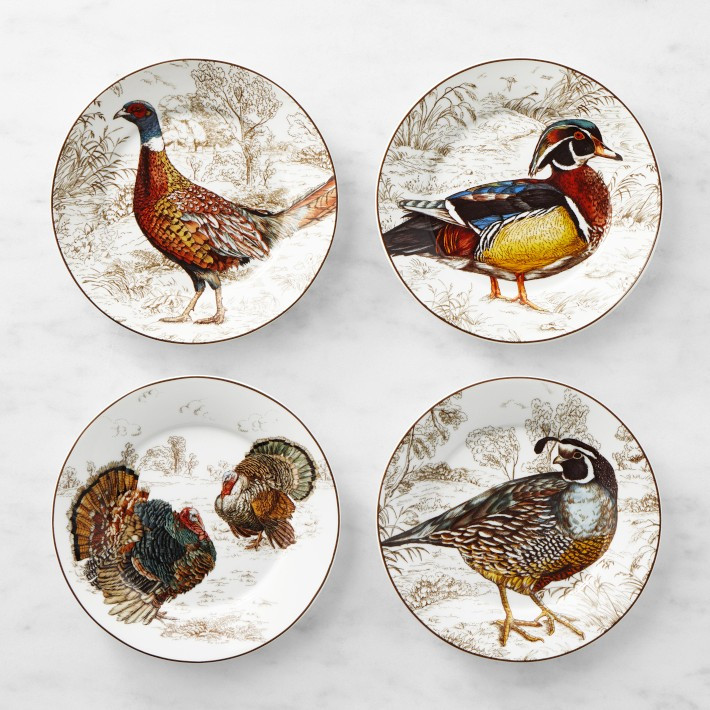 Plymouth Turkey 10 Year Anniversary Appetizer Plates, Set of 4 | Williams-Sonoma