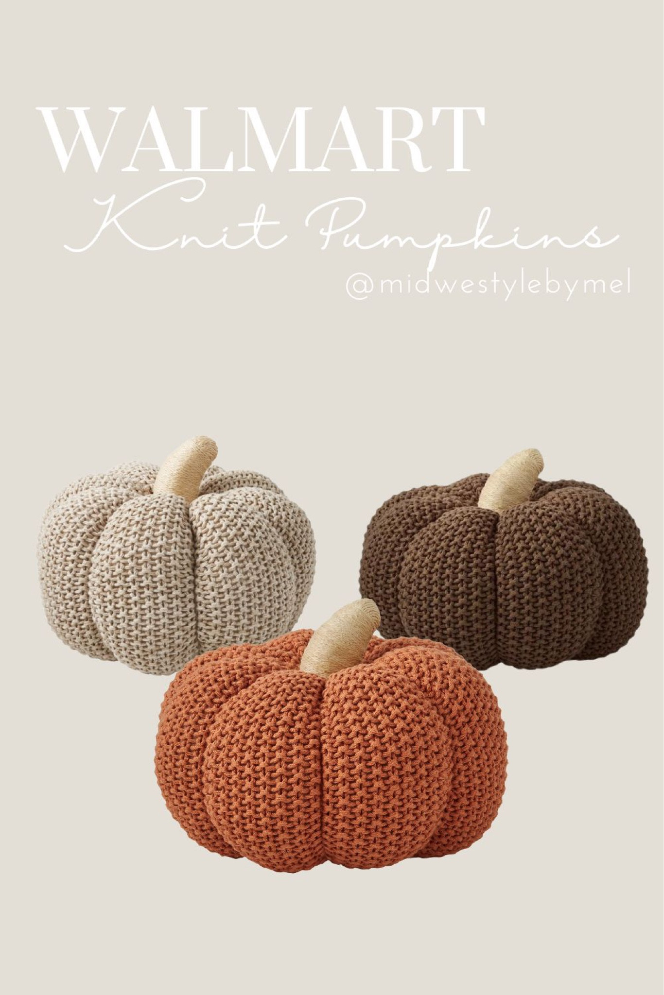 How cute are these knit pumpkins from Walmart?!! #walmart #pumpkins #fall 

#LTKstyletip #LTKhome #LTKunder50