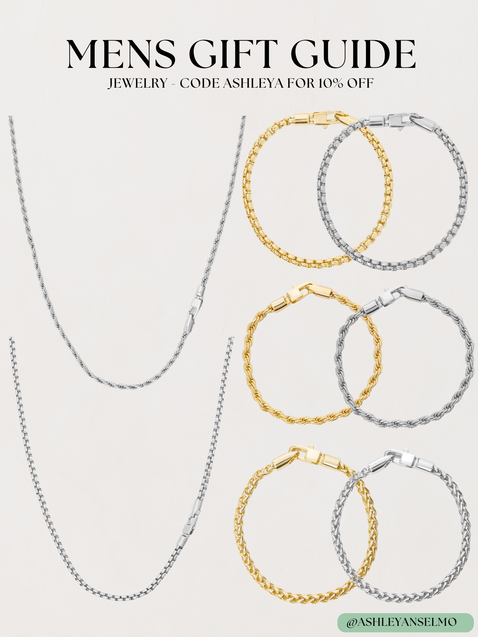 Melinda Maria men's collection is so good! Everything is up to 50% off right now and my code ASHLEYA stacks for an extra 10%! #jewelry #melindamaria #giftsforhim #giftguide 

#LTKGiftGuide #LTKCyberWeek #LTKSaleAlert