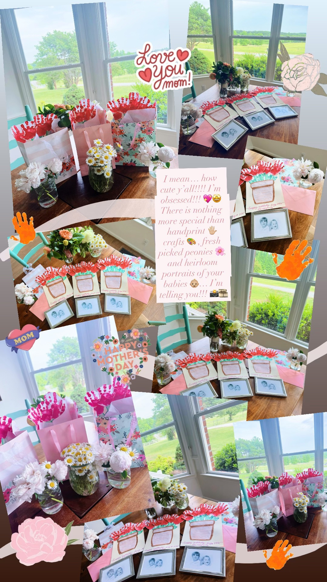 I mean… how cute y’all!!!! I’m obsessed!!! 💖🤩 There is nothing more special than handprint 🖐🏼 crafts 🎨 , fresh picked peonies 🌸, and heirloom portraits of your babies 👶🏼… I’m telling you!!! 📸🎞️

#LTKMothersDay