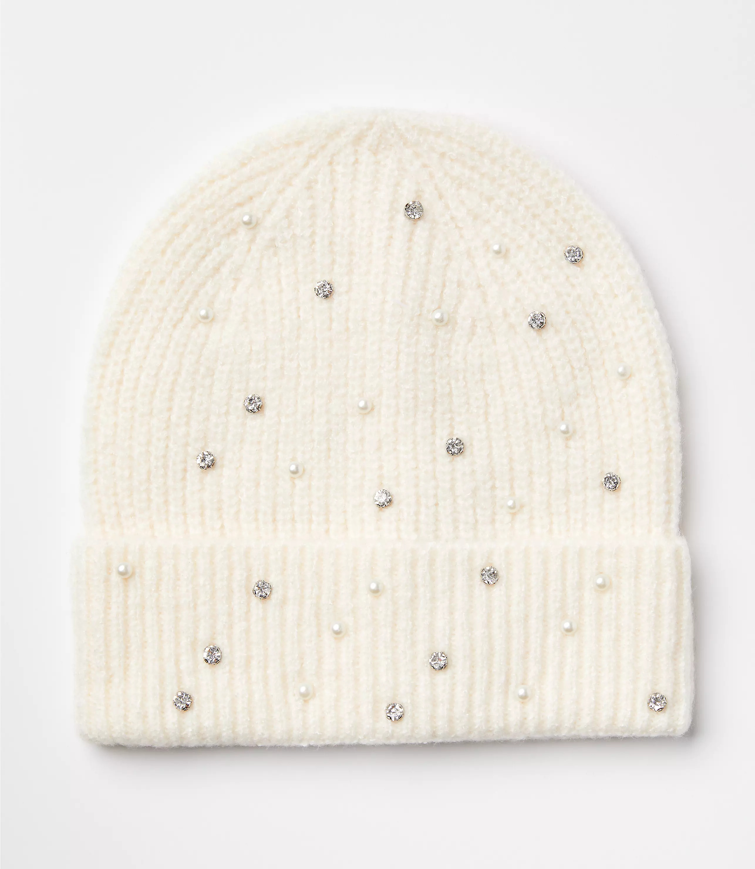 Pearlized Sparkle Ribbed Beanie | LOFT