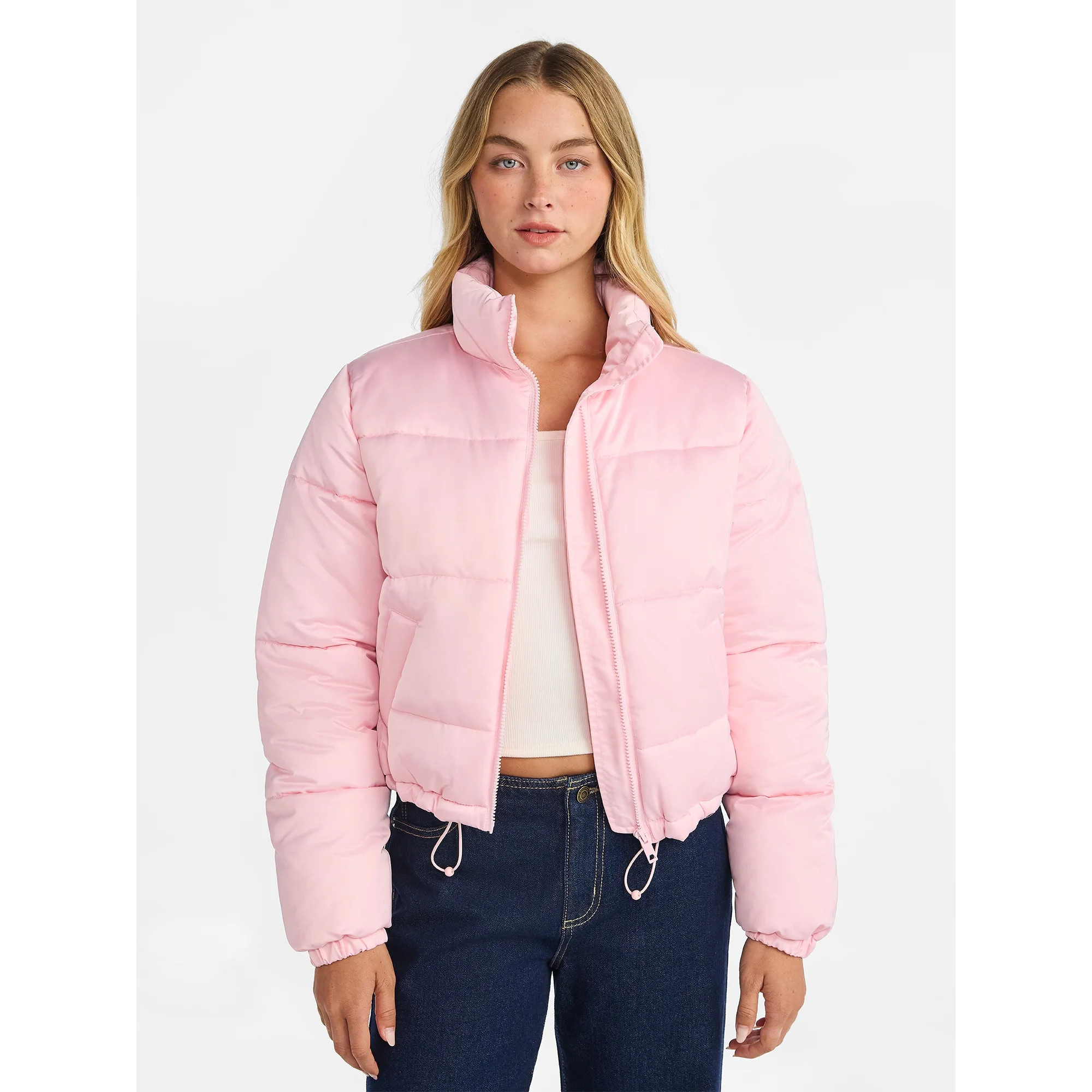 No Boundaries Puffer Jacket, Women's - Walmart.com | Walmart (US)