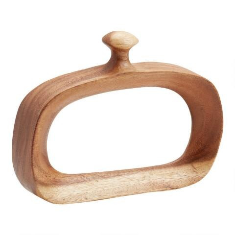 Small Suar Wood Abstract Decor | World Market