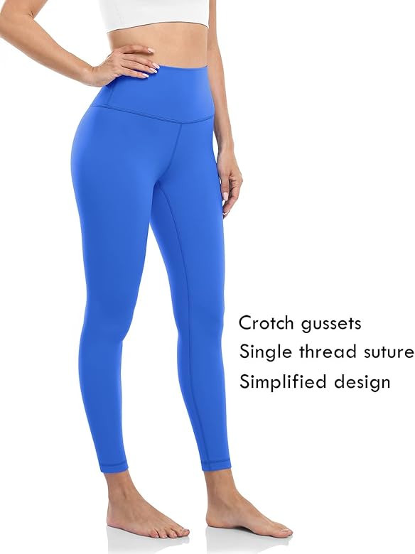HeyNuts Pure&Plain 7/8 High Waisted Athletic Leggings for Women, Buttery Feeling Workout Tummy Co... | Amazon (US)