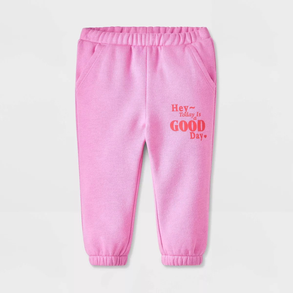 Baby 'Today Is A Good Day' Jogger Pants - Cat & Jack™ Pink | Target