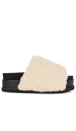 Fuzzy Platform Slide in Nude | Revolve Clothing (Global)