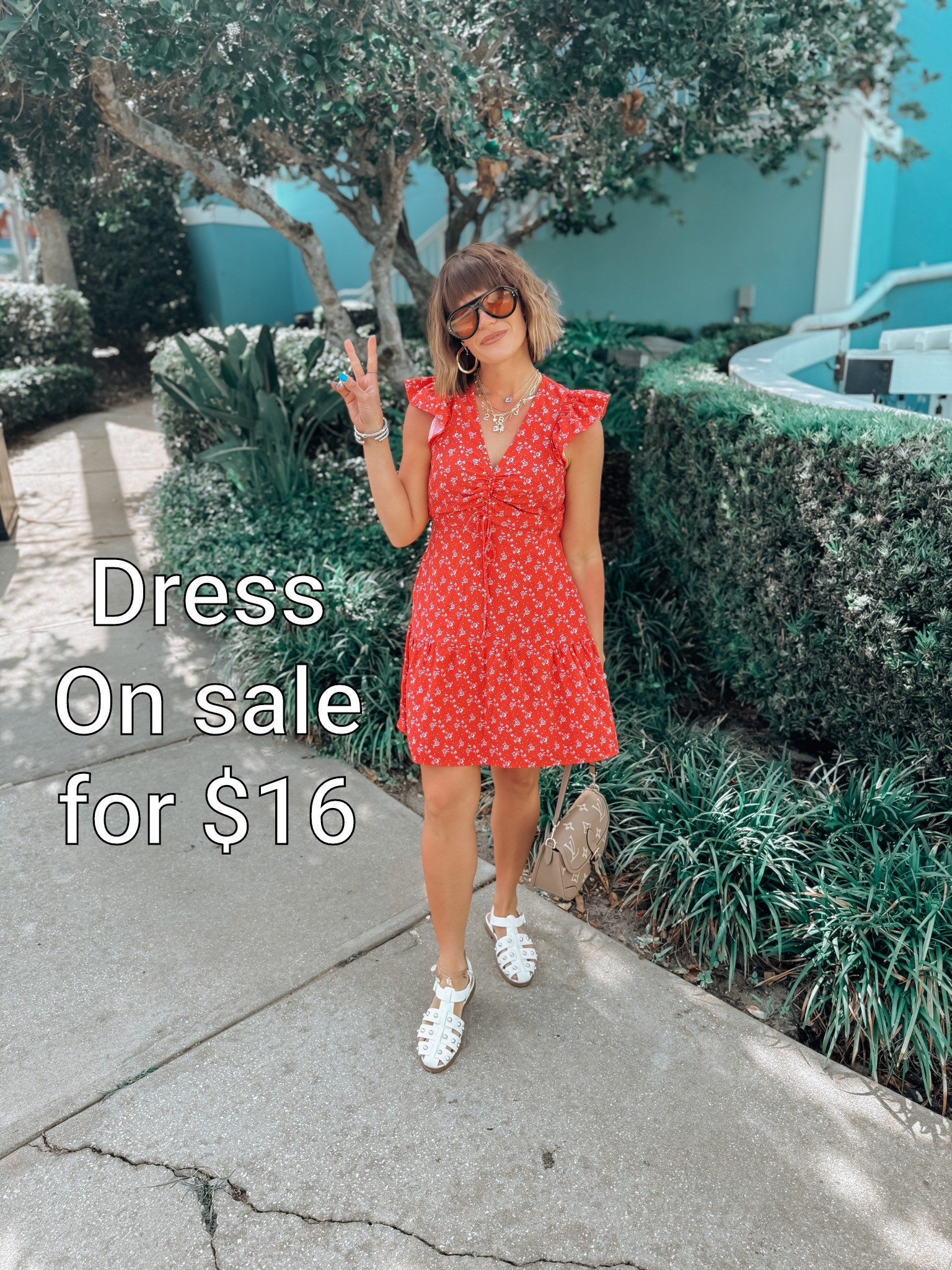 Wore this cute target dress to dinner in Disney Springs! It’s so cute and comfortable too!! It’s on sale for $16! I’m wearing an xs which is tts for me in target dresses. 

Red dress 
Floral dress
Spring break 
Spring dress 
Universal thread 
Date night 
Florida vacation 
Vacation 
Sandals 
Fisherman sandals 
Wavy hair 

#LTKSaleAlert #LTKStyleTip #LTKFestival