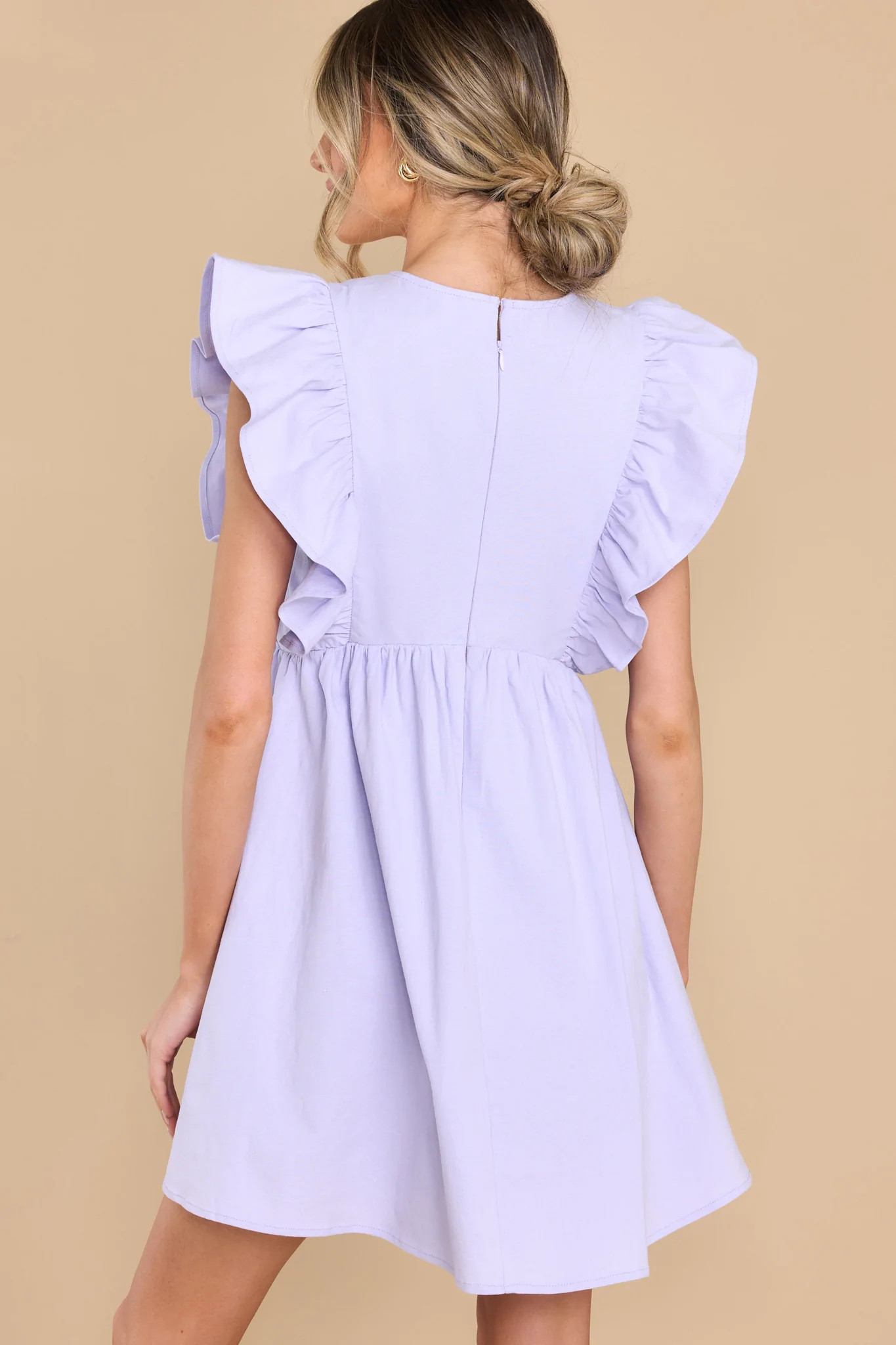 Plain And Simple Pastel Purple Dress | Red Dress 