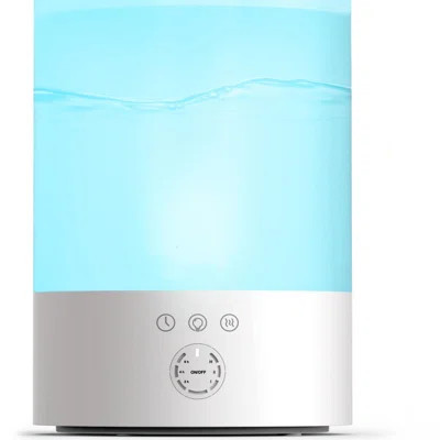 2.5L Top Fill Humidifier For Bedroom – Quiet, Easy To Fill & Clean, 24HR Runtime, Night Lights, Timer, Ultrasonic Cool Mist, Auto Shut-Off, Essential | Wayfair North America