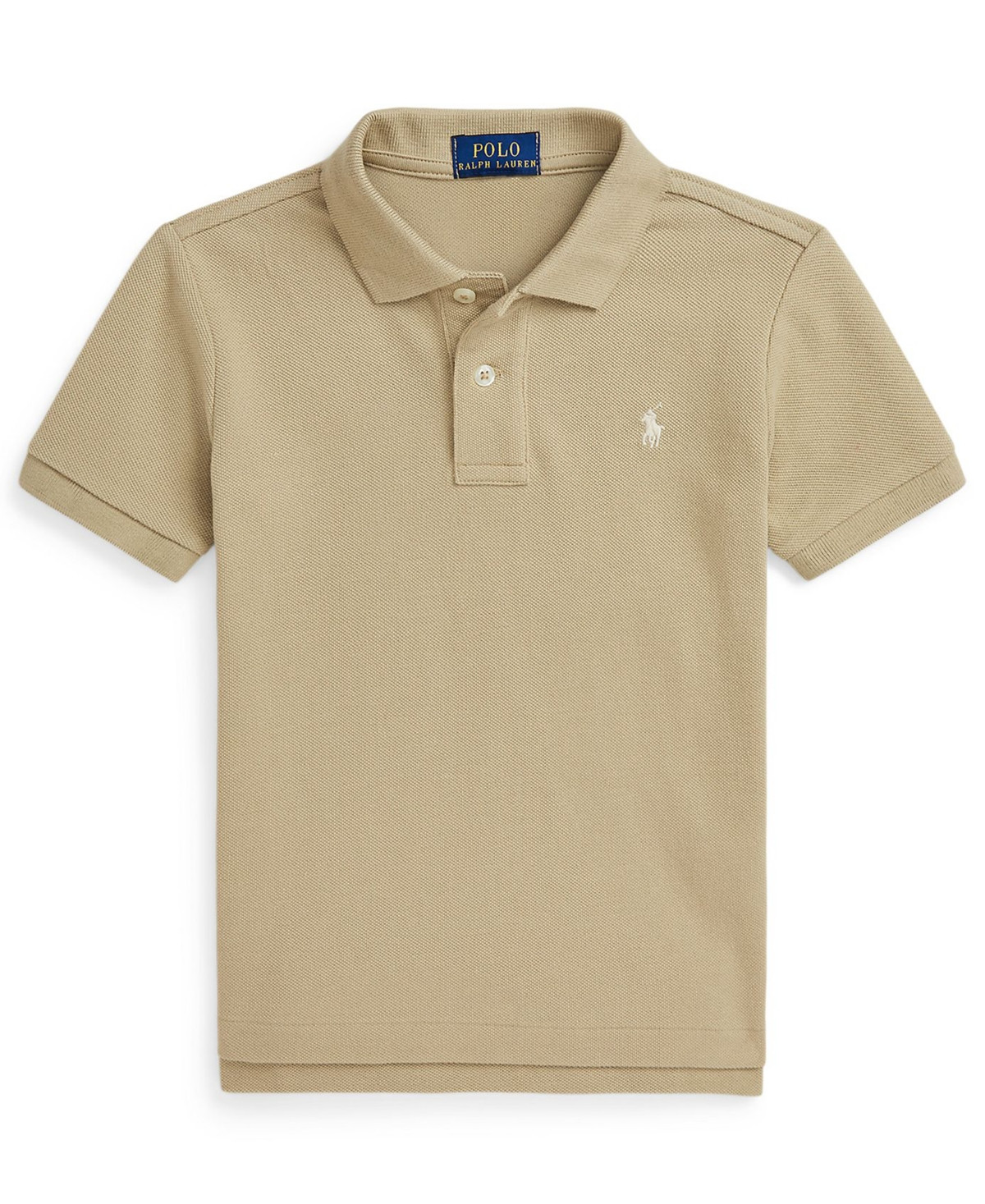 Polo Ralph Lauren Boys 2-7 The Iconic Mesh Polo Shirt - Khaki | Macy's