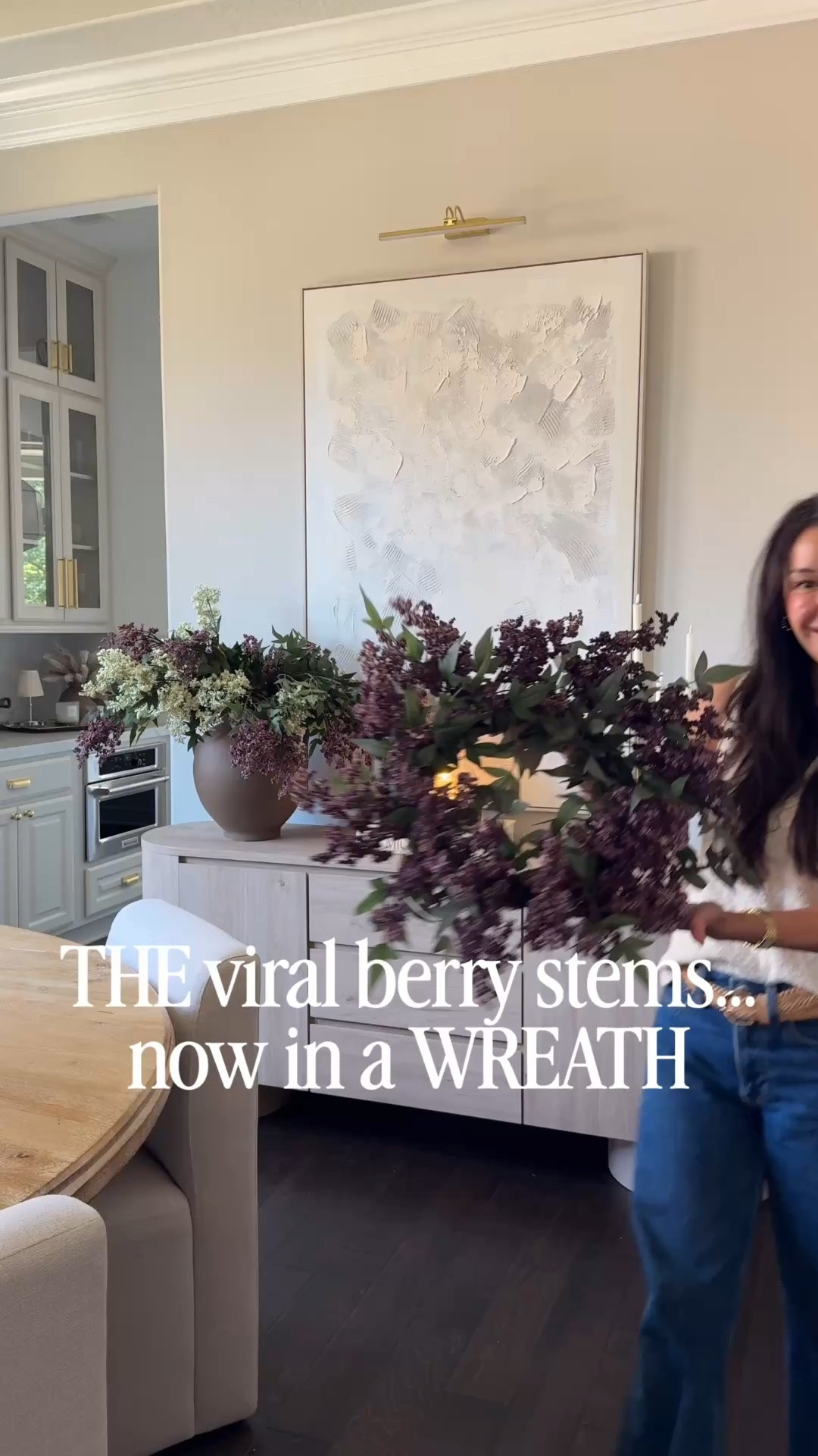 The viral plum stems we all love… now in a wreath! Same gorgeous fall color, now in the easiest little seasonal update. It’s 20”, so definitely on the smaller side, but give it a good fluff and it fills out beautifully. Such a pretty, subtle way to bring fall in.

#LTKHome #LTKSeasonal