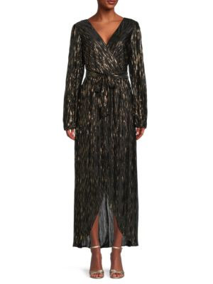 Guess Metallic Tulip Hem Maxi Dress on SALE | Saks OFF 5TH | Saks Fifth Avenue OFF 5TH