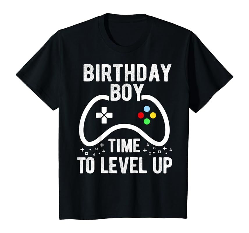 Birthday Boy Time to Level Up Video Game Birthday Gift T-Shirt | Amazon (US)