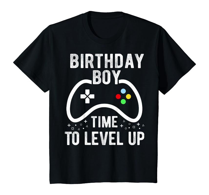 Birthday Boy Time to Level Up Video Game Birthday Gift T-Shirt | Amazon (US)