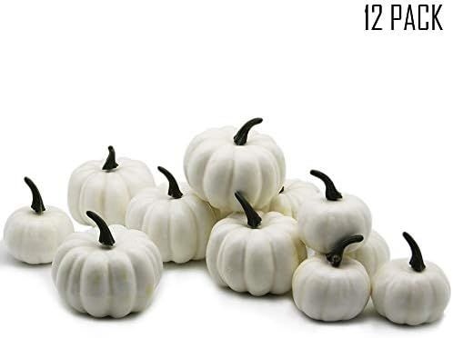 YOFIT 12 pcs Artificial Pumpkin Decoration, Fake Christmas Mini Pumpkins, Lifelike Simulation Foa... | Amazon (US)