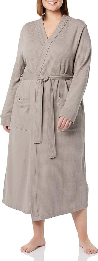 Amazon Essentials womens Lightweight Waffle Full-Length Robe (Available in Plus Size) | Amazon (US)