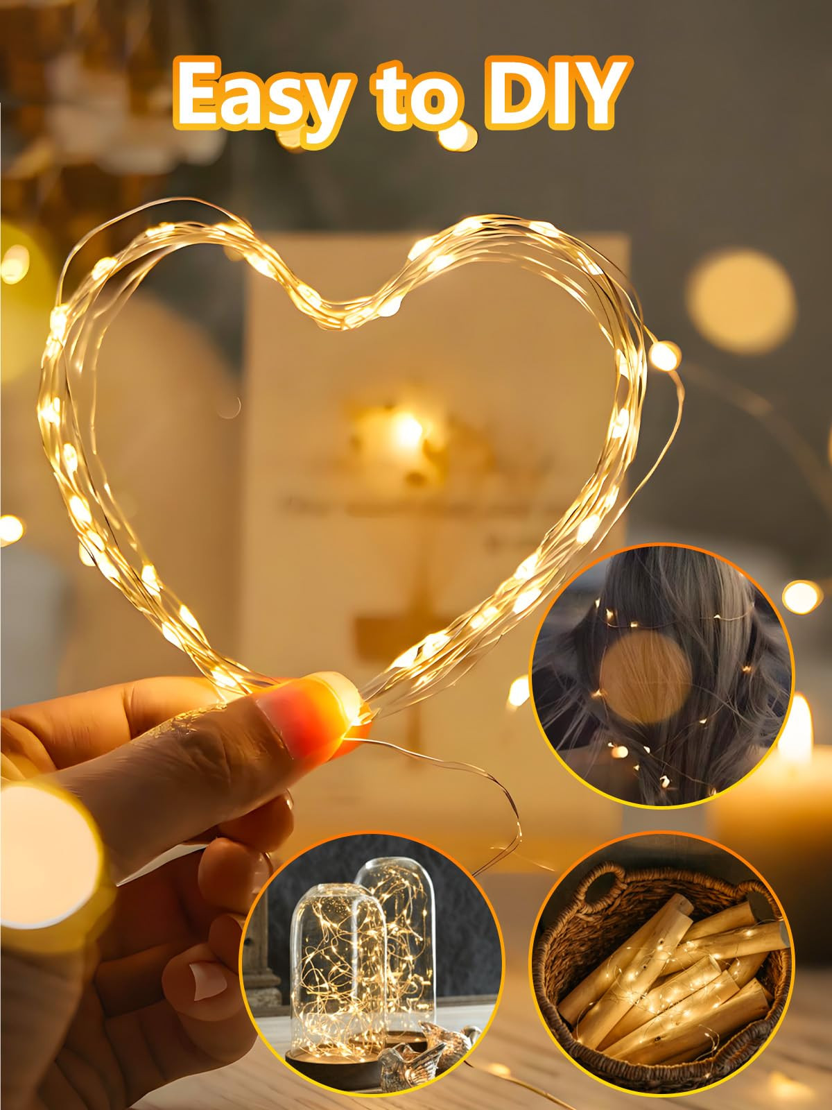 2 Pack 100 LED Fairy Lights Battery Operated with Remote, 33FT Waterproof Twinkle Lights with Tim... | Amazon (US)