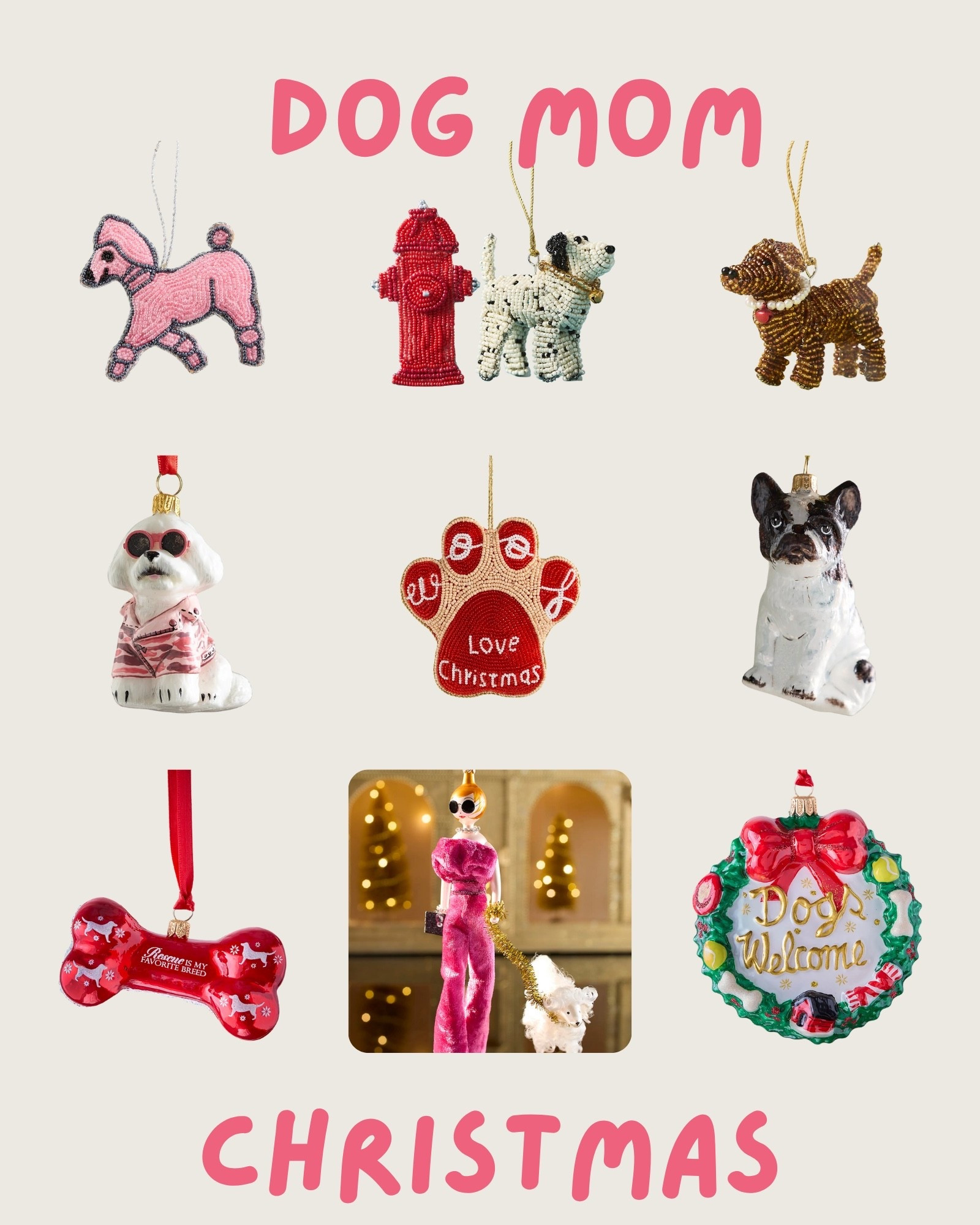 Dog moms, this one’s for you 🐾🎄

From chic poodles to paw prints, these Christmas ornaments make the cutest gifts for pet lovers or the perfect addition to your Christmas tree.

#LTKGiftGuide #LTKSeasonal #LTKHoliday