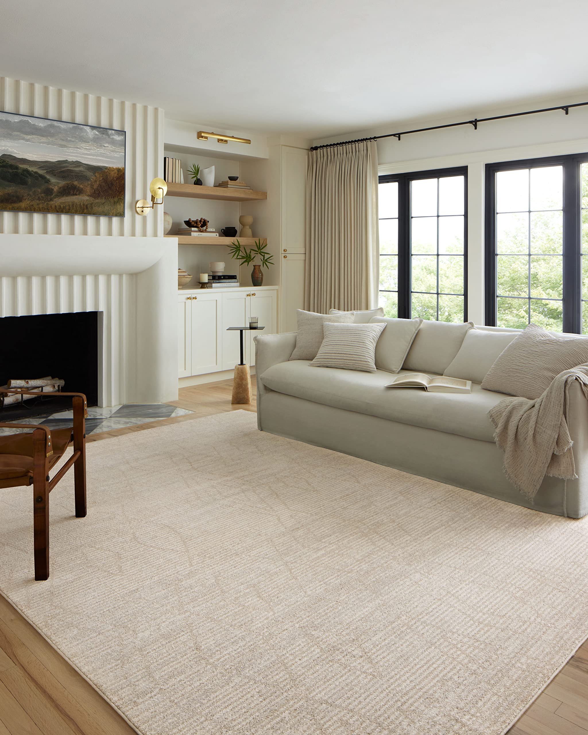 Loloi II Kamala Collection KAM-03 Natural/Mist 5'-3" x 7'-9" Area Rug | Amazon (US)