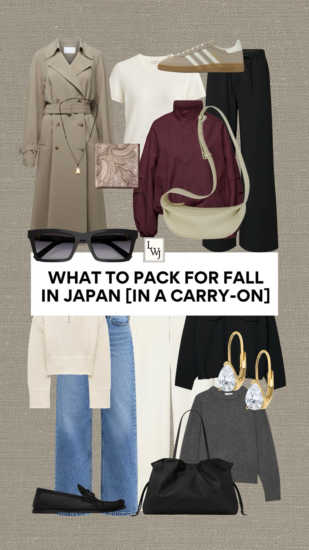 what to pack for japan this fall

travel capsule / fall style / style over 30 / city casual chic / banana republic jeans. /aritzia lodge pants / trench coat / jcrew tiny roolneck sweater / loafer outfits / sneaker outfits / funnel neck jackets

#LTKTravel