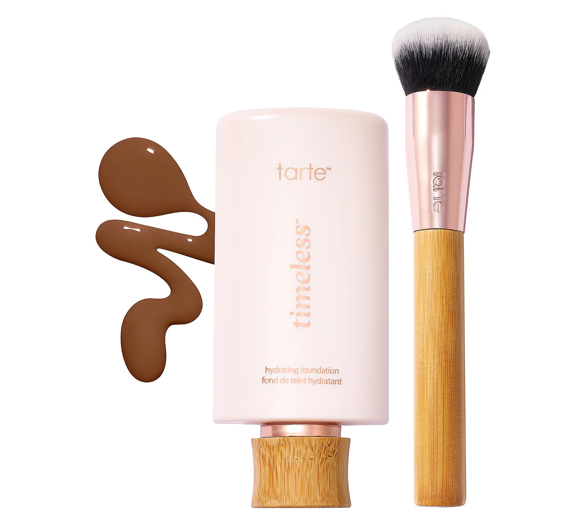 A-D tarte timeless hydrating foundation & brush Auto-Delivery | QVC
