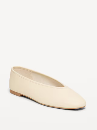 Faux-Suede V-Cut Ballet Flats | Old Navy (US)