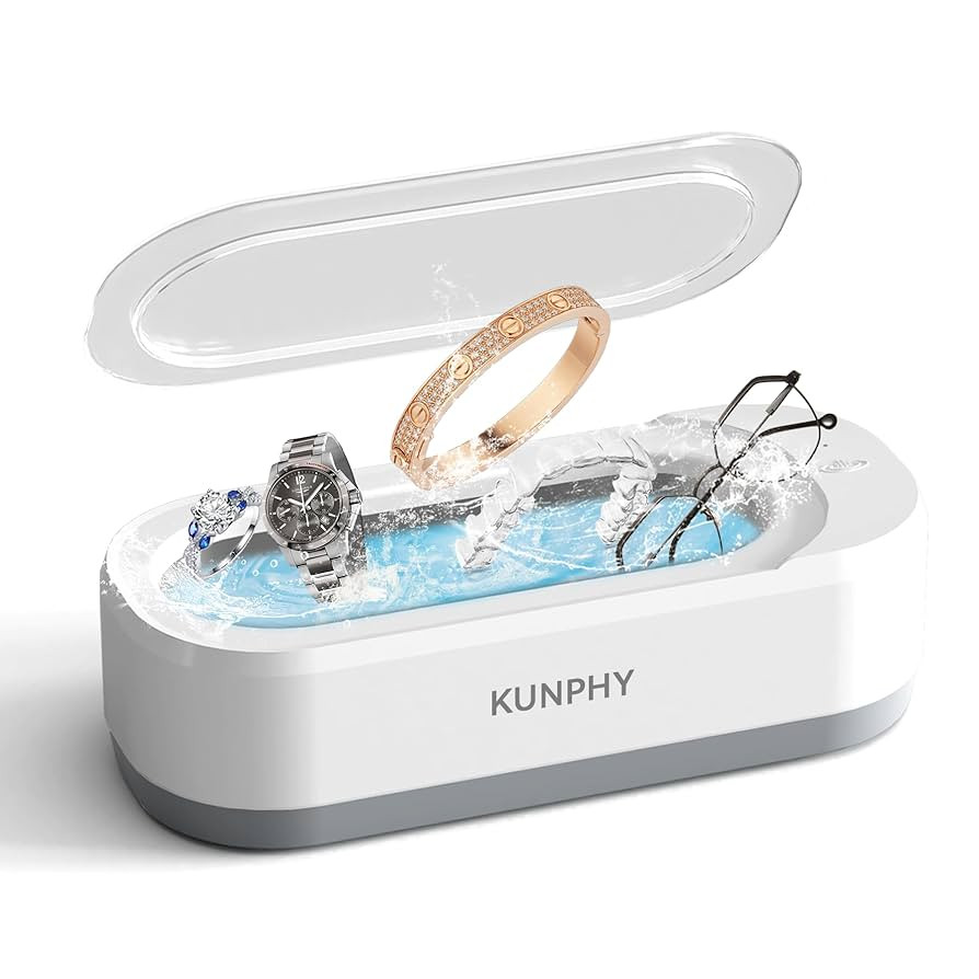 KUNPHY Ultrasonic Jewelry Cleaner, Jewelry Cleaner Machine 12oz 46KHz, Professional Sonic Cleaner... | Amazon (US)
