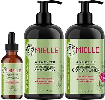 Mielle Organics Hair Strenghtening Bundle - Oil, Shampoo and Conditioner | Amazon (US)