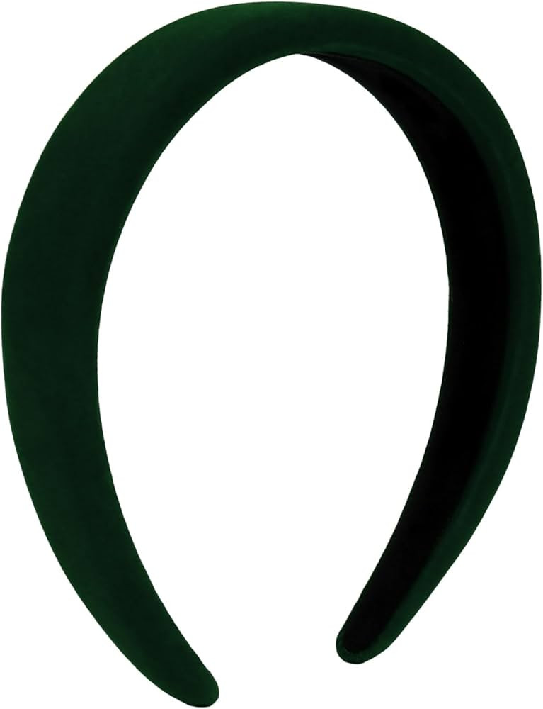 WHAVEL Headbands for Women Green Velvet Headband Solid Soft Plain Hairband No Teeth Head Bands Cu... | Amazon (US)