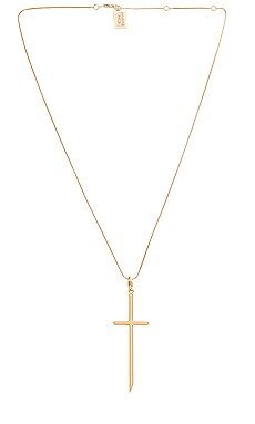 MIRANDA FRYE Cross Charm Gigi Chain Necklace in Gold from Revolve.com | Revolve Clothing (Global)