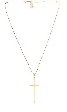 MIRANDA FRYE Cross Charm Gigi Chain Necklace in Gold from Revolve.com | Revolve Clothing (Global)