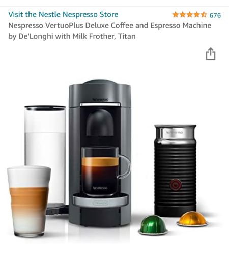 SALE ALERT‼️
30% off Nespresso Vertuo machines! 👏🏼👏🏼

Such a great holiday gift. 🎁 I use mine everyday! Milk frother is a must, in my opinion. ❤️ 

#LTKHoliday #LTKGiftGuide #LTKsalealert