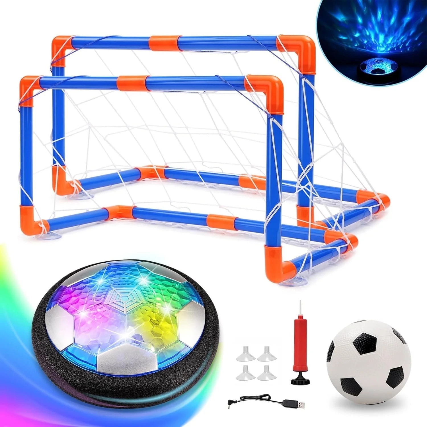 BEEPRINCESS Hover Soccer Ball Set for Kids, Soccer Games with Colorful LED Lights, Indoor Air Soc... | Walmart (US)
