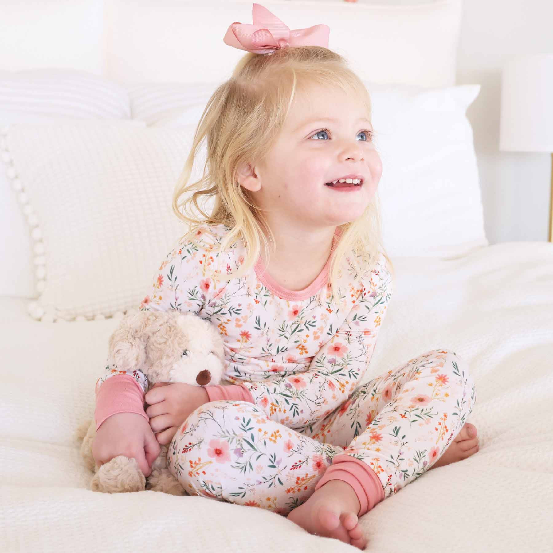Winnie's Wildflowers Two Piece Pajama Set | Caden Lane