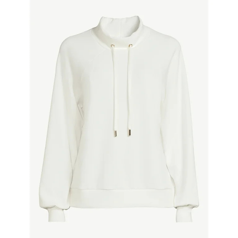 Scoop Women's Scuba Knit Funnel Neck Sweatshirt - Walmart.com | Walmart (US)