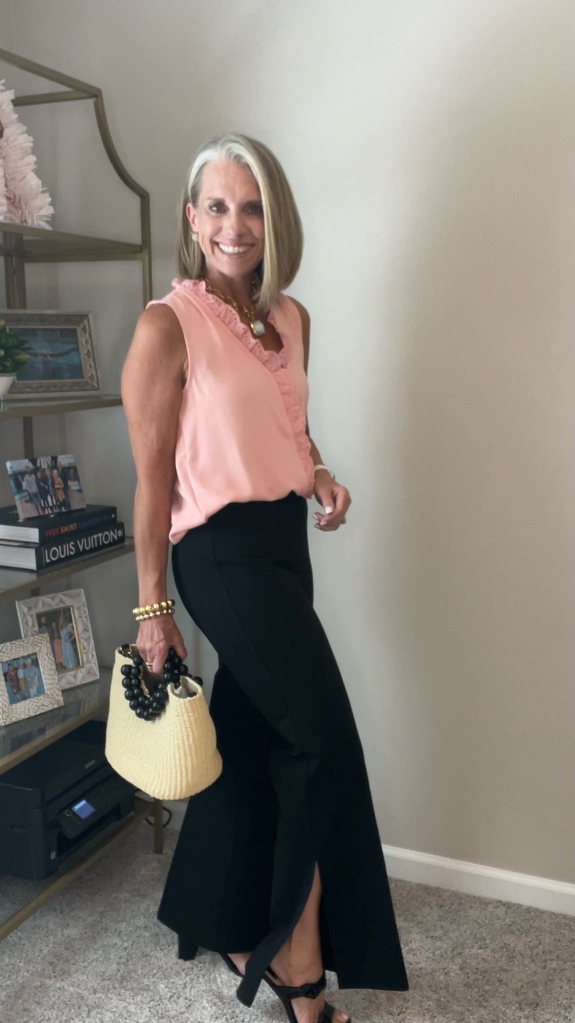 Love these Spanx Perfecr Pant, Split hem wide leg 
Were $148
Now $44.40
The se LISA10 on blouse 

#LTKFindsUnder50 #LTKSaleAlert #LTKOver40