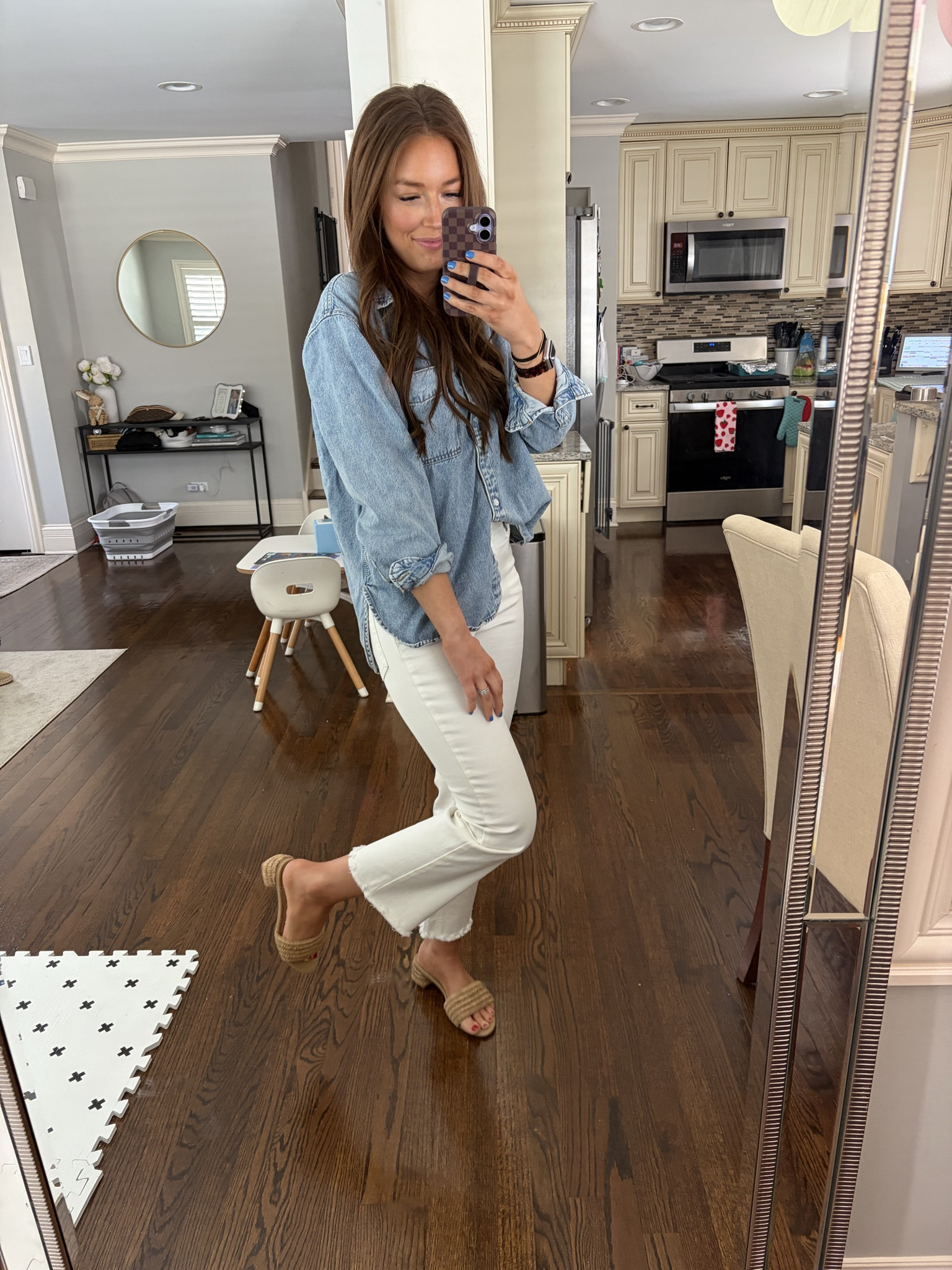 Wearing size 6 in jeans (size up 1/ runs small)

Spring outfit / teacher outfit / jean shirt / heels / white jeans / spring 

#LTKootd #LTKmomlife #LTKgrwm