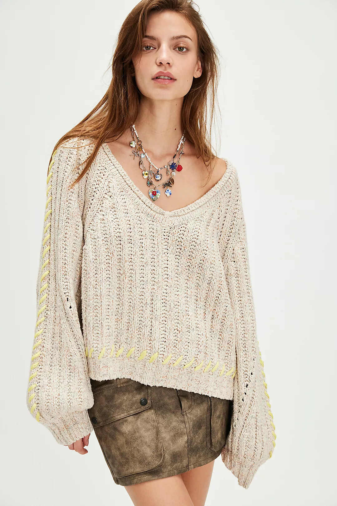 Whipstitch Pullover Sweater | Free People (Global - UK&FR Excluded)