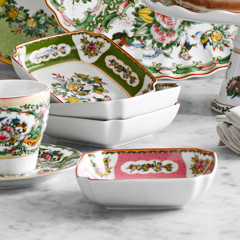 Famille Rose Square Dipping Bowls, Set of 4 | Williams-Sonoma