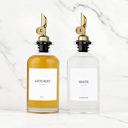 Molimoli Olive Oil Dispenser Bottle for Kitchen, Coffee Syrup Dispenser w. Weighted Pourer, Glass... | Amazon (US)