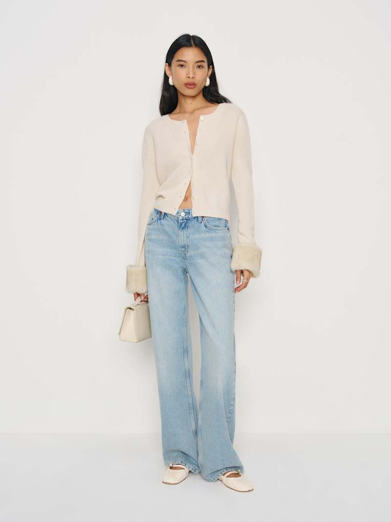 Clara Cashmere Crew Cardigan | Reformation (Global)