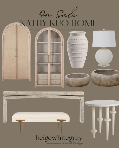 The Kathy Kuo home Memorial Day sale is here!! I’m so excited! There are some amazing pieces on sale right now!! Check out these neutral furniture pieces that I have had my eye on!! You know I love an arched cabinet and the lamp, vase and planters are a perfect touch of neutral. This console table is an unbelievable price and one of my personal favorites!! This beautiful and unique scent table is also such a great addition to a living room or sitting corner. 

#LTKSeasonal #LTKhome #LTKsalealert