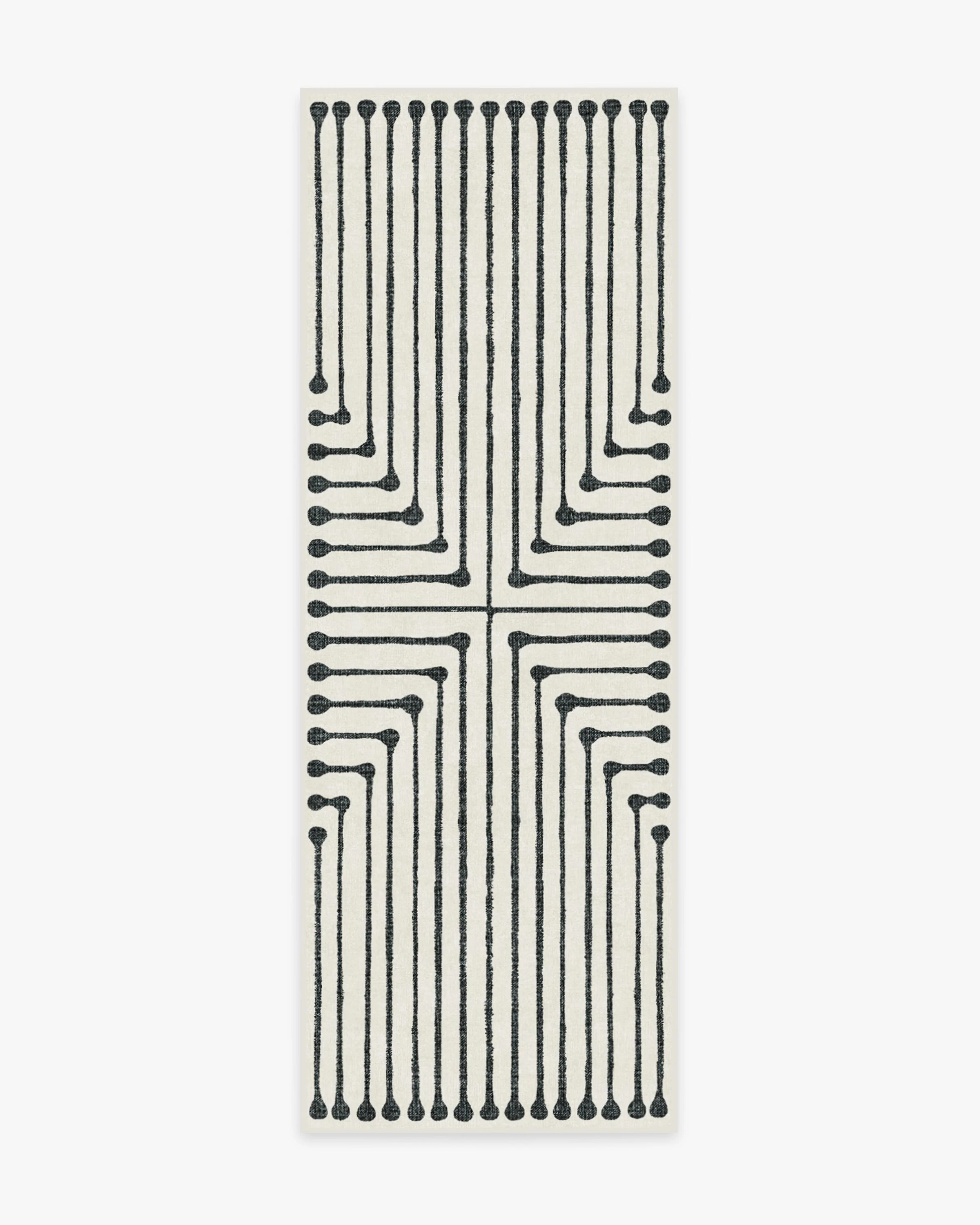 Inkdrop Black & Ivory Rug | Ruggable