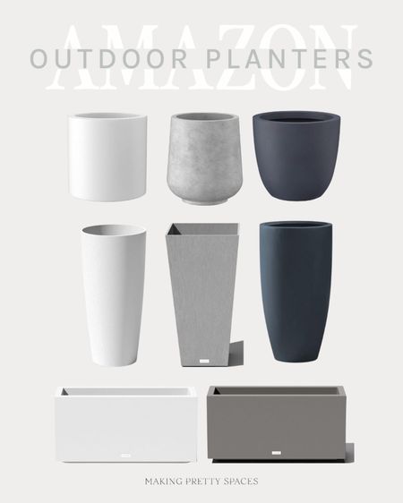 Shop this outdoor planter roundup! Amazon finds, amazon outdoor, planters, grey planter, white planter, black planter, outdoor planters, modern outdoor

#LTKSeasonal #LTKitbag #LTKstyletip