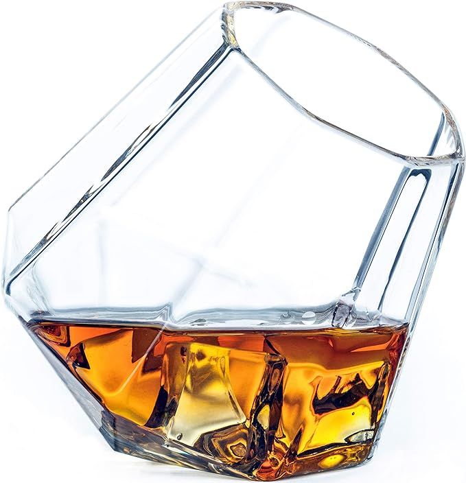 Dragon Glassware Diamond Whiskey Glasses, Lead-Free Crystal Clear Glass, 10-Ounce, Comes in Luxur... | Amazon (US)