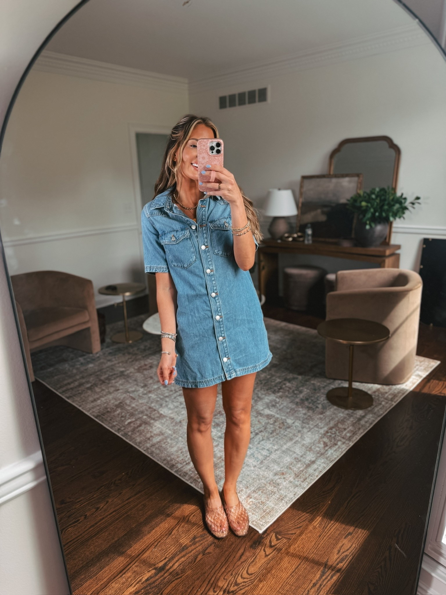 Every girl needs a classic staple denim dress in their closet! This one is so good with the button detail and short sleeves.

#LTKootd #LTKmomlife #LTKgrwm