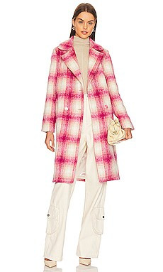 Lovers and Friends Kanani Coat in Pink Plaid from Revolve.com | Revolve Clothing (Global)